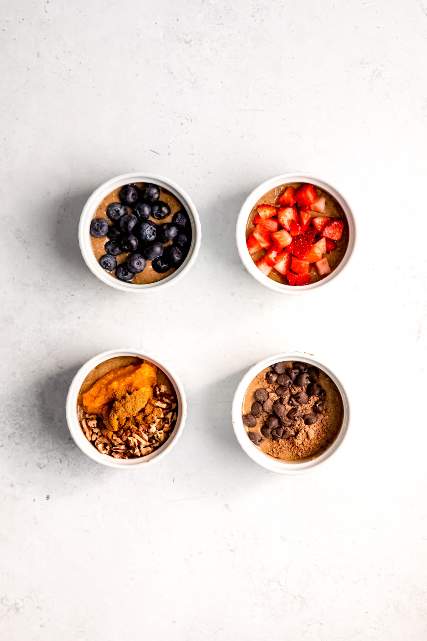 Customizable Baked Oats with 4 different toppings of choice