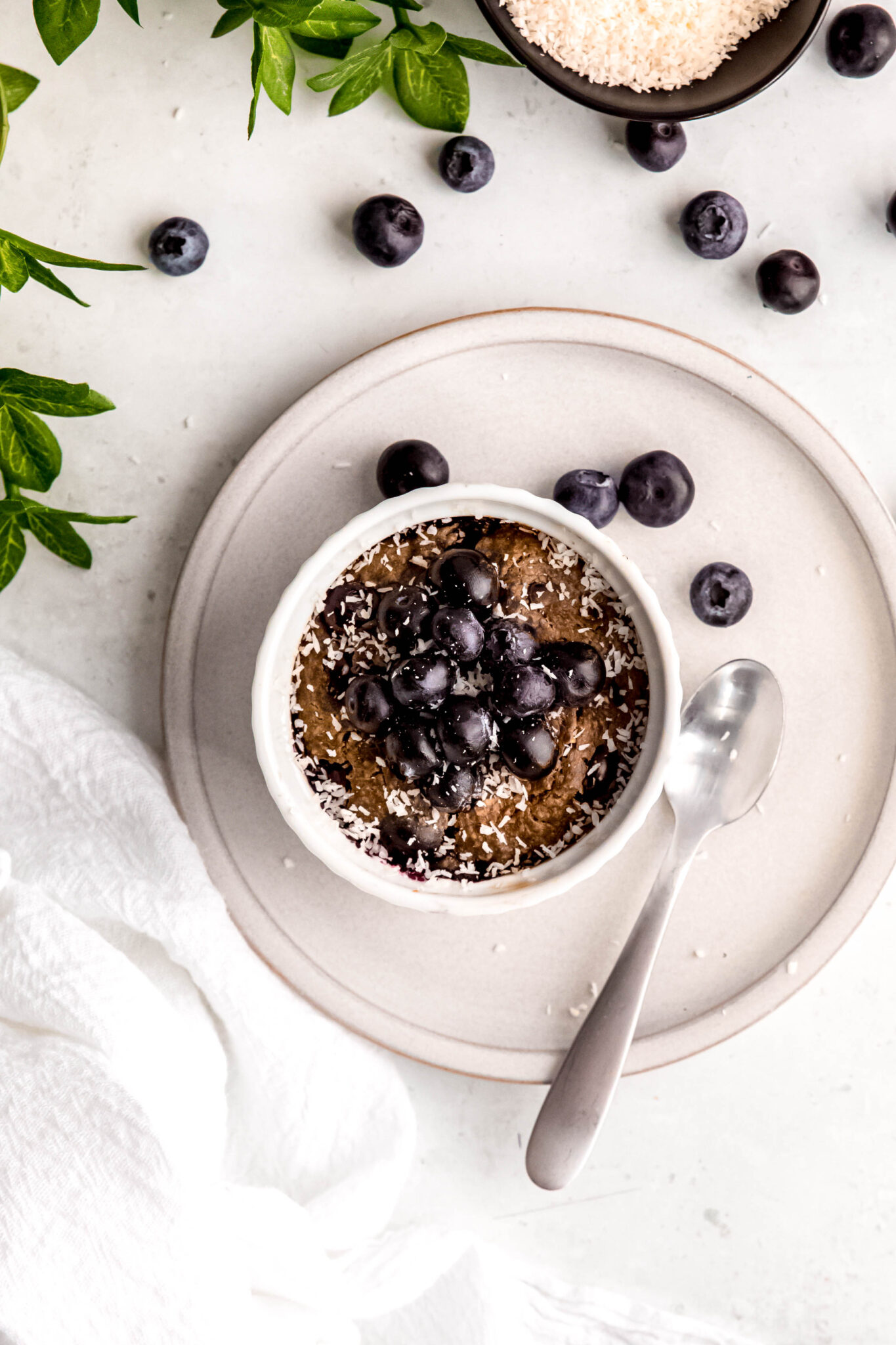 Customizable Baked Oats topped with fresh blueberries