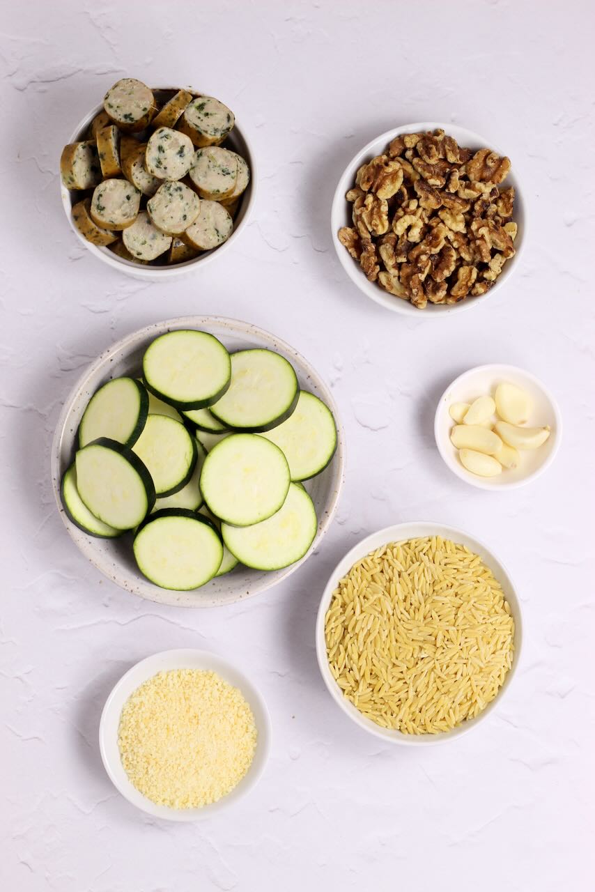 Ingredients for Sausage Orzo Risotto