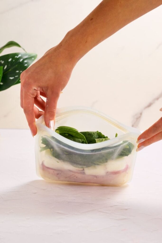 Frozen smoothie packs ingredients in bag