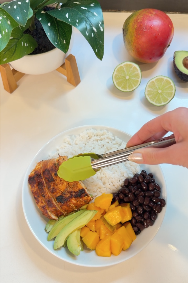 Mango Coconut Tropical Rice Bowl Assemble