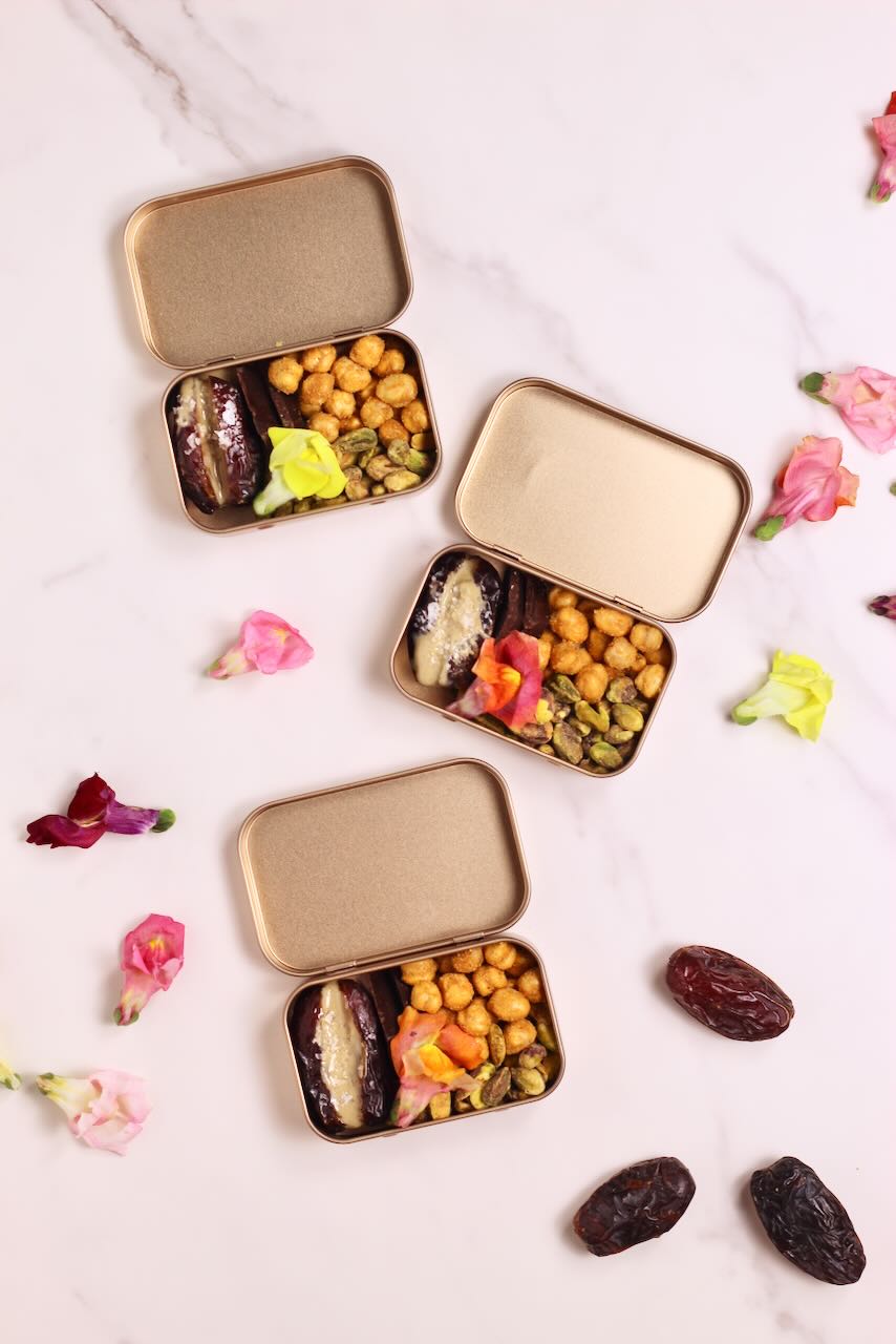 Three snack tins
